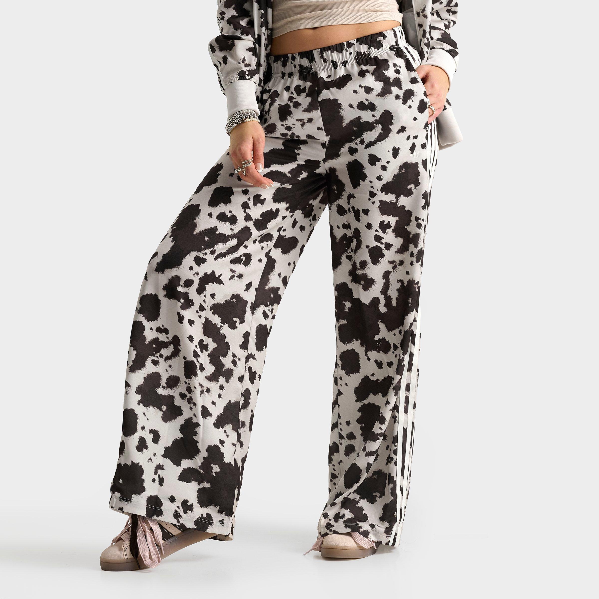 Women's adidas Originals Cow Print Satin Wide-Leg Pants