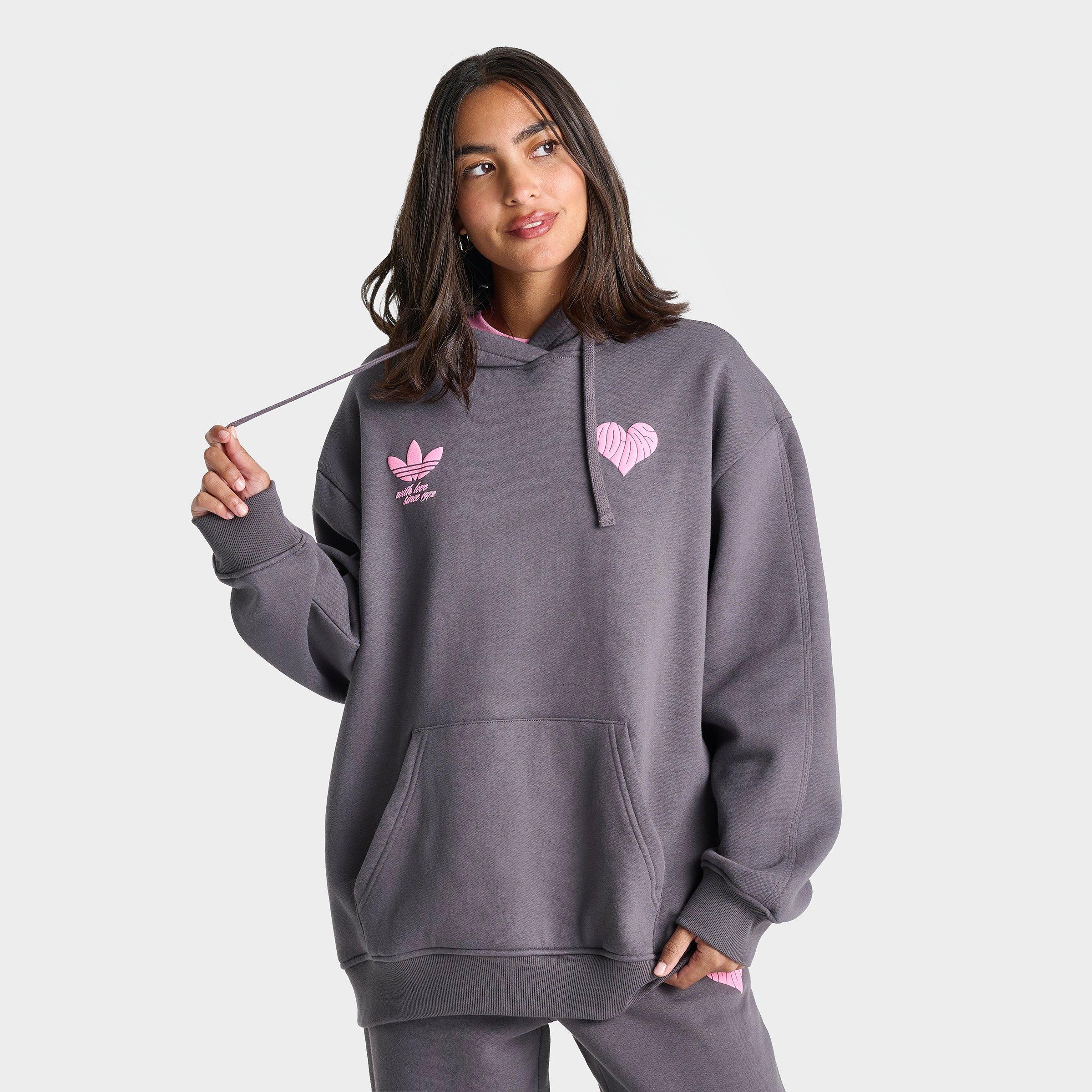 Women's adidas Originals Bubble Heart Oversized Pullover Hoodie